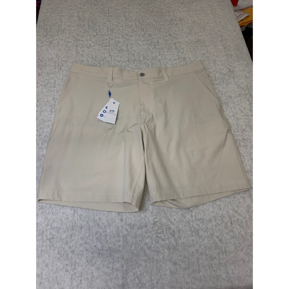 Southern Tide Mens M T3 Gulf Shorts Stone Khaki 40W 9 Inch Inseam NWT